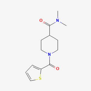 molecular formula C13H18N2O2S B4860143 N,N-dimethyl-1-(thiophene-2-carbonyl)piperidine-4-carboxamide 