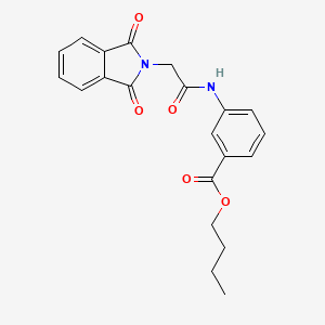 molecular formula C21H20N2O5 B4860181 butyl 3-{[(1,3-dioxo-1,3-dihydro-2H-isoindol-2-yl)acetyl]amino}benzoate 