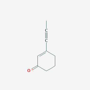 molecular formula C9H10O B048603 3-Prop-1-ynylcyclohex-2-en-1-one CAS No. 118946-88-6