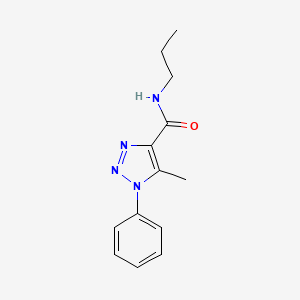 molecular formula C13H16N4O B4860335 5-methyl-1-phenyl-N-propyl-1H-1,2,3-triazole-4-carboxamide 