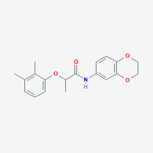 molecular formula C19H21NO4 B4860381 N-(2,3-dihydro-1,4-benzodioxin-6-yl)-2-(2,3-dimethylphenoxy)propanamide 