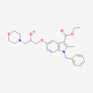 molecular formula C26H32N2O5 B486050 ethyl 1-benzyl-5-(2-hydroxy-3-morpholinopropoxy)-2-methyl-1H-indole-3-carboxylate CAS No. 347368-77-8