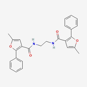 molecular formula C26H24N2O4 B4860512 N,N'-1,2-ethanediylbis(5-methyl-2-phenyl-3-furamide) 