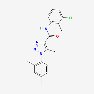 molecular formula C19H19ClN4O B4860625 N-(3-chloro-2-methylphenyl)-1-(2,4-dimethylphenyl)-5-methyl-1H-1,2,3-triazole-4-carboxamide 