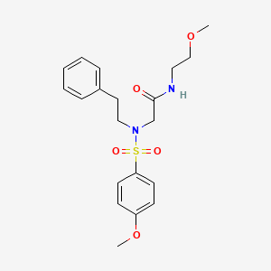 molecular formula C20H26N2O5S B4860635 N-(2-METHOXYETHYL)-2-[N-(2-PHENYLETHYL)4-METHOXYBENZENESULFONAMIDO]ACETAMIDE 