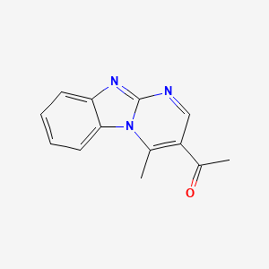 molecular formula C13H11N3O B4860663 1-(4-methylpyrimido[1,2-a][1,3]benzimidazol-3-yl)-1-ethanone 