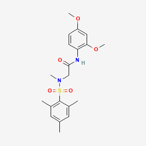 molecular formula C20H26N2O5S B4860889 N-(2,4-dimethoxyphenyl)-N~2~-methyl-N~2~-[(2,4,6-trimethylphenyl)sulfonyl]glycinamide 