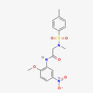 molecular formula C17H19N3O6S B4860971 N~1~-(2-methoxy-5-nitrophenyl)-N~2~-methyl-N~2~-[(4-methylphenyl)sulfonyl]glycinamide 