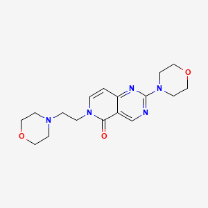 molecular formula C17H23N5O3 B4860979 2-(morpholin-4-yl)-6-[2-(morpholin-4-yl)ethyl]pyrido[4,3-d]pyrimidin-5(6H)-one 