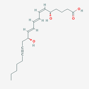 molecular formula C20H30O4 B048610 14,15-dehydro Leukotriene B4 CAS No. 114616-11-4