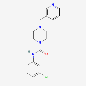 molecular formula C17H19ClN4O B4861002 N-(3-chlorophenyl)-4-[(pyridin-3-yl)methyl]piperazine-1-carboxamide 