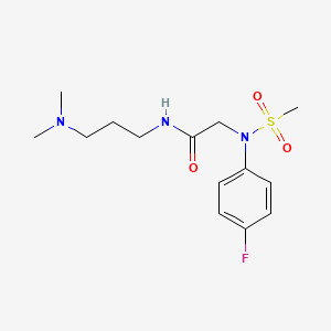 molecular formula C14H22FN3O3S B4861026 N~1~-[3-(dimethylamino)propyl]-N~2~-(4-fluorophenyl)-N~2~-(methylsulfonyl)glycinamide 