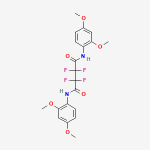 molecular formula C20H20F4N2O6 B4861085 N,N'-bis(2,4-dimethoxyphenyl)-2,2,3,3-tetrafluorobutanediamide 