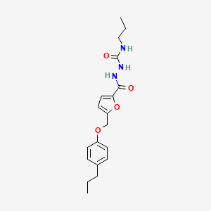 molecular formula C19H25N3O4 B4861087 N-propyl-2-{5-[(4-propylphenoxy)methyl]-2-furoyl}hydrazinecarboxamide 
