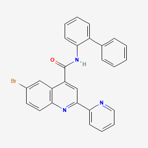 molecular formula C27H18BrN3O B4861168 N-2-biphenylyl-6-bromo-2-(2-pyridinyl)-4-quinolinecarboxamide 