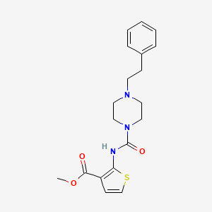 molecular formula C19H23N3O3S B4861169 METHYL 2-{[(4-PHENETHYLPIPERAZINO)CARBONYL]AMINO}-3-THIOPHENECARBOXYLATE 