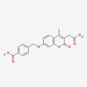 molecular formula C20H16O7 B4861285 4-({[3-(carboxymethyl)-4-methyl-2-oxo-2H-chromen-7-yl]oxy}methyl)benzoic acid 