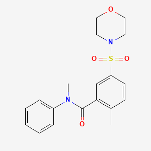 molecular formula C19H22N2O4S B4861288 N,2-dimethyl-5-(4-morpholinylsulfonyl)-N-phenylbenzamide 