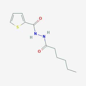 molecular formula C11H16N2O2S B4861347 N'-hexanoylthiophene-2-carbohydrazide 