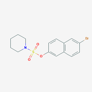 molecular formula C15H16BrNO3S B486136 (6-Bromonaphthalen-2-yl) piperidine-1-sulfonate CAS No. 825607-63-4