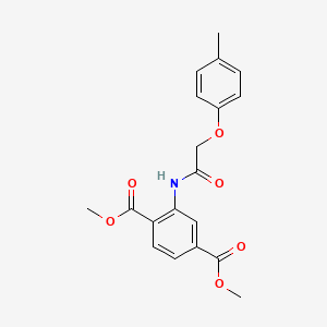 molecular formula C19H19NO6 B4861373 dimethyl 2-{[(4-methylphenoxy)acetyl]amino}terephthalate 
