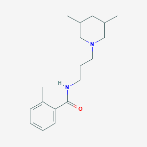 molecular formula C18H28N2O B4861424 N-[3-(3,5-dimethyl-1-piperidinyl)propyl]-2-methylbenzamide 