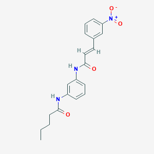 molecular formula C20H21N3O4 B4861441 3-(3-nitrophenyl)-N-[3-(pentanoylamino)phenyl]acrylamide 