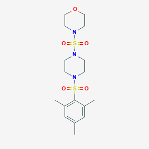 molecular formula C17H27N3O5S2 B486147 4-((4-(Mesitylsulfonyl)piperazin-1-yl)sulfonyl)morpholine CAS No. 825607-78-1