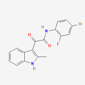 molecular formula C17H12BrFN2O2 B4861474 N-(4-bromo-2-fluorophenyl)-2-(2-methyl-1H-indol-3-yl)-2-oxoacetamide 