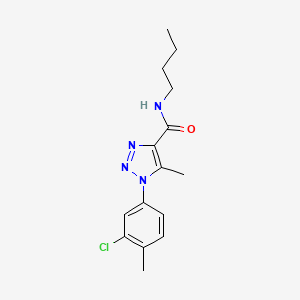 molecular formula C15H19ClN4O B4861539 N-butyl-1-(3-chloro-4-methylphenyl)-5-methyl-1H-1,2,3-triazole-4-carboxamide 
