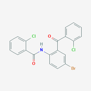 molecular formula C20H12BrCl2NO2 B4861607 N-[4-bromo-2-(2-chlorobenzoyl)phenyl]-2-chlorobenzamide CAS No. 5944-13-8