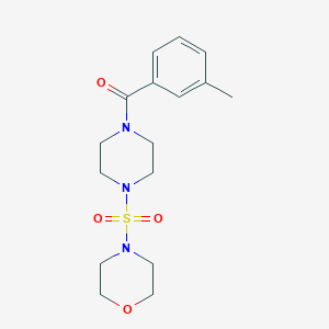 molecular formula C16H23N3O4S B486165 (4-(Morpholinosulfonyl)piperazin-1-yl)(m-tolyl)methanone CAS No. 825607-98-5
