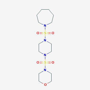 molecular formula C14H28N4O5S2 B486176 1-{[4-(4-Morpholinylsulfonyl)-1-piperazinyl]sulfonyl}azepane CAS No. 825608-19-3