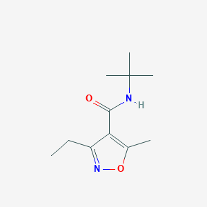 molecular formula C11H18N2O2 B4861780 N-TERT-BUTYL-3-ETHYL-5-METHYL-12-OXAZOLE-4-CARBOXAMIDE 