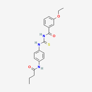 molecular formula C20H23N3O3S B4861876 N-({[4-(butyrylamino)phenyl]amino}carbonothioyl)-3-ethoxybenzamide 