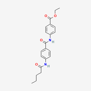 molecular formula C21H24N2O4 B4861890 ETHYL 4-(4-PENTANAMIDOBENZAMIDO)BENZOATE 