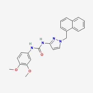 molecular formula C23H22N4O3 B4862013 N-(3,4-dimethoxyphenyl)-N'-[1-(1-naphthylmethyl)-1H-pyrazol-3-yl]urea 