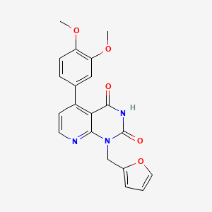 molecular formula C20H17N3O5 B4862017 5-(3,4-DIMETHOXYPHENYL)-1-[(FURAN-2-YL)METHYL]-1H,2H,3H,4H-PYRIDO[2,3-D]PYRIMIDINE-2,4-DIONE 