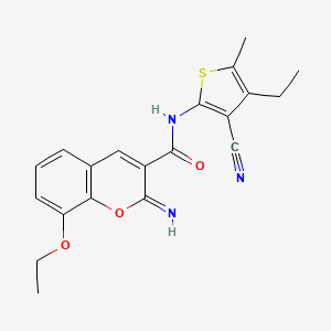 molecular formula C20H19N3O3S B4862116 N-(3-cyano-4-ethyl-5-methylthiophen-2-yl)-8-ethoxy-2-imino-2H-chromene-3-carboxamide 