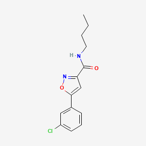 molecular formula C14H15ClN2O2 B4862118 N-butyl-5-(3-chlorophenyl)-3-isoxazolecarboxamide 