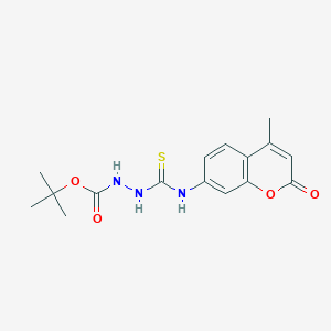 molecular formula C16H19N3O4S B4862216 tert-butyl 2-{[(4-methyl-2-oxo-2H-chromen-7-yl)amino]carbonothioyl}hydrazinecarboxylate 