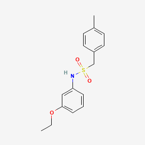 molecular formula C16H19NO3S B4862312 N-(3-ethoxyphenyl)-1-(4-methylphenyl)methanesulfonamide 
