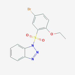 molecular formula C14H12BrN3O3S B486233 1-(5-Bromo-2-ethoxyphenyl)sulfonylbenzotriazole CAS No. 400064-67-7