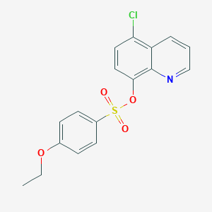 molecular formula C17H14ClNO4S B486237 5-Chloro-8-quinolinyl 4-ethoxybenzenesulfonate CAS No. 326885-82-9