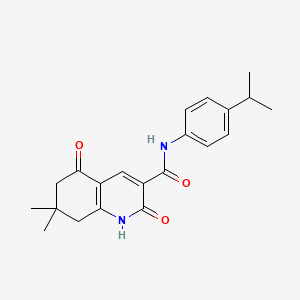 molecular formula C21H24N2O3 B4862370 N-(4-isopropylphenyl)-7,7-dimethyl-2,5-dioxo-1,2,5,6,7,8-hexahydro-3-quinolinecarboxamide 
