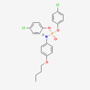 molecular formula C22H22Cl2NO4P B4862444 bis(4-chlorophenyl) (4-butoxyphenyl)amidophosphate 