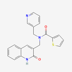 molecular formula C21H17N3O2S B4862452 N-[(2-oxo-1H-quinolin-3-yl)methyl]-N-(pyridin-3-ylmethyl)thiophene-2-carboxamide 