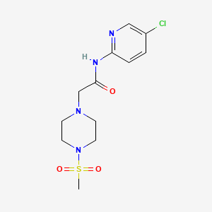 molecular formula C12H17ClN4O3S B4862464 N-(5-chloropyridin-2-yl)-2-(4-methanesulfonylpiperazin-1-yl)acetamide 