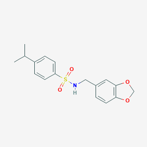 molecular formula C17H19NO4S B486247 N-(1,3-benzodioxol-5-ylmethyl)-4-isopropylbenzenesulfonamide CAS No. 433697-12-2