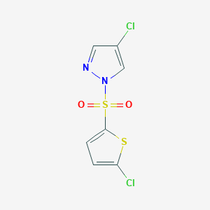 molecular formula C7H4Cl2N2O2S2 B4862559 4-CHLORO-1H-PYRAZOL-1-YL (5-CHLORO-2-THIENYL) SULFONE 